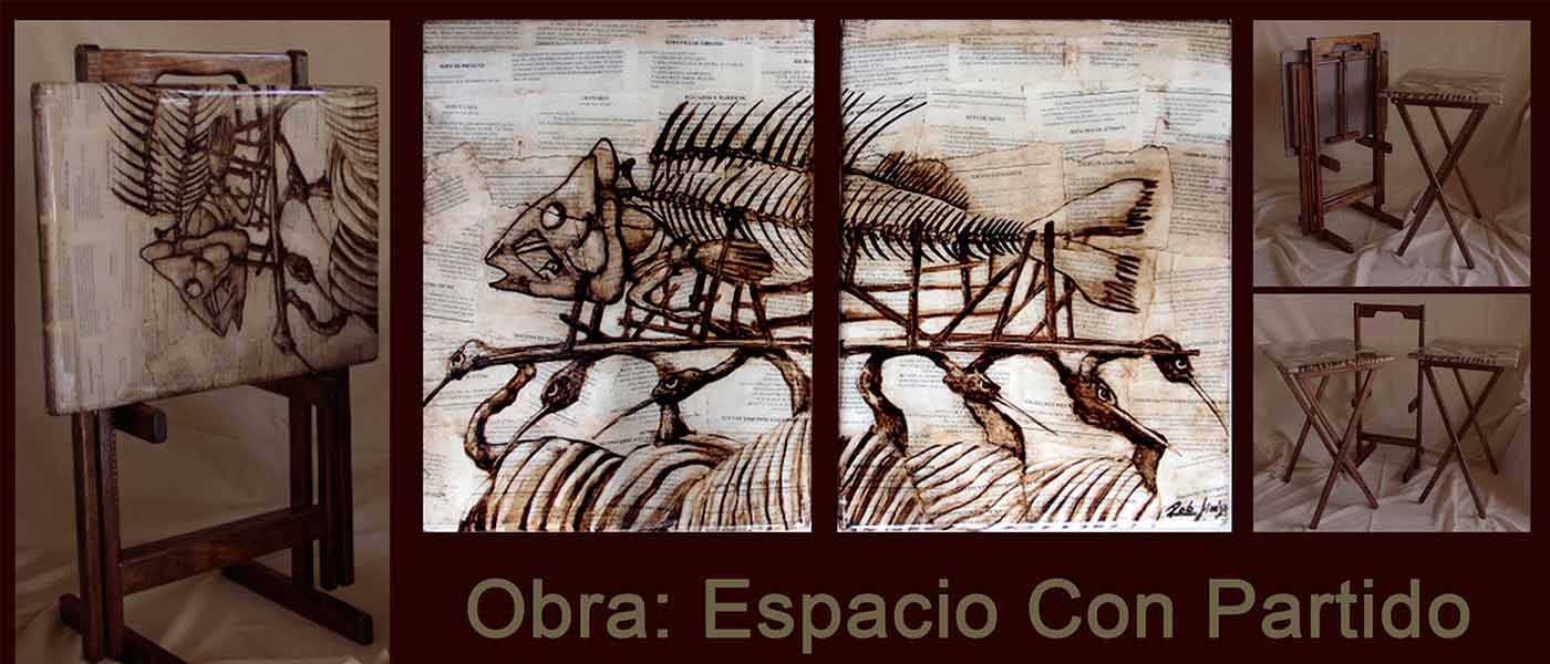 Escultura de la Obra Espacio Con Partido Juego de Mesa 1 de 10 del Artista Plástico Roberto Jiménez Hidalgo