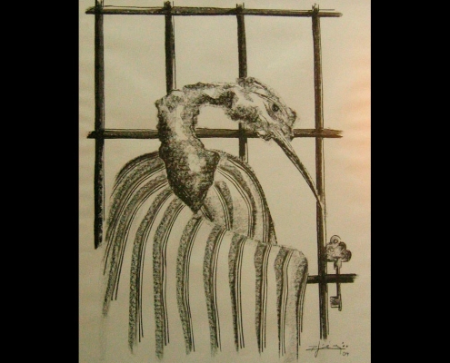 Dibujo Carboncillo 18 Liberfreeden Obra del Artista Roberto Jiménez