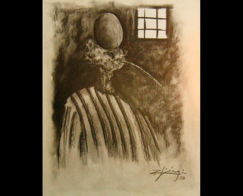 Dibujo Carboncillo 9 Liberfreeden Obra del Artista Roberto Jiménez
