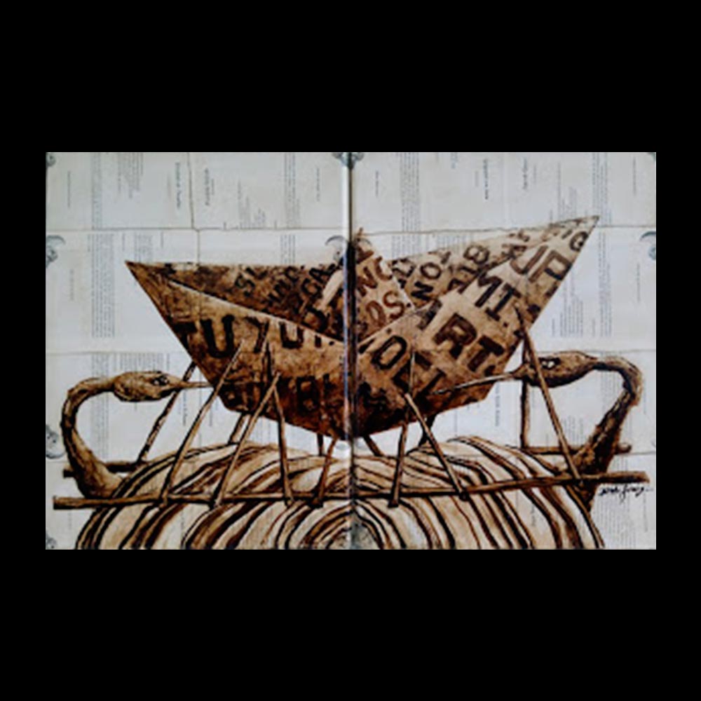 Escultura de Juego de mesa 5 de 10 de la Obra Espacio Con Partido del Artista Plástico Roberto Jiménez Hidalgo