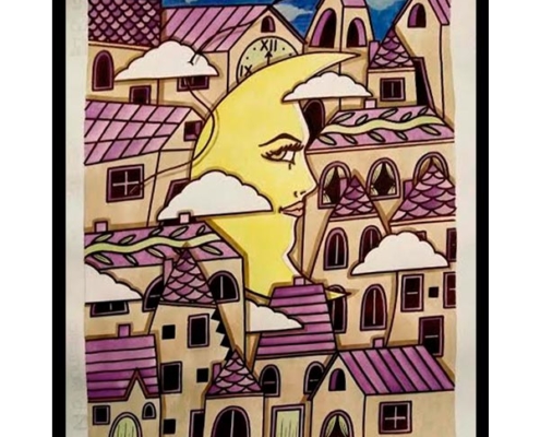 Obra El Pueblo de la Luna, del Artista Davide Mantovani