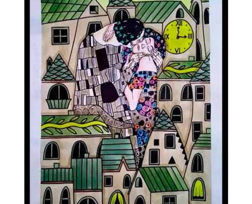 Obra, Nos vemos a las 3 en el pueblo, del Artista Davide Mantovani