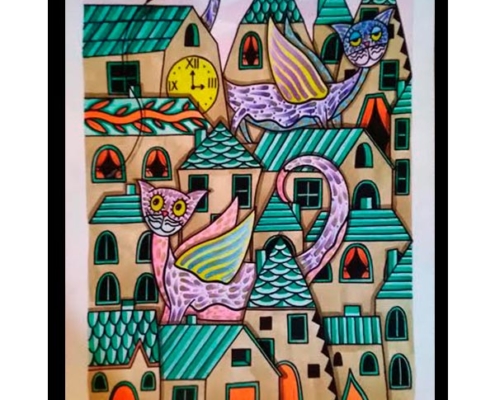 Obra, El Pueblo de los alebrijes del Artista Davide Mantovani