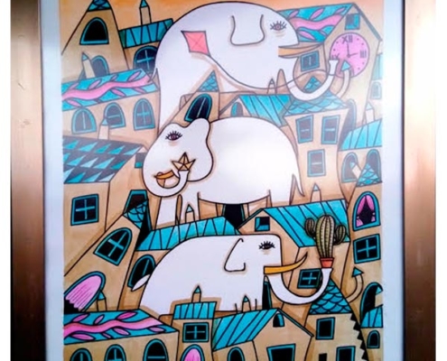 Obra El Gran Pueblo de los Elefantes, Davide Mantovani