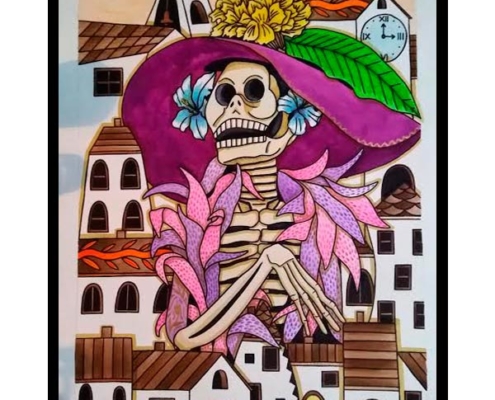 Obra La Señora del Pueblo, del Artista Davide Mantovani